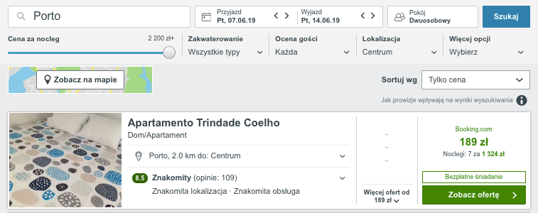 spanie w porto