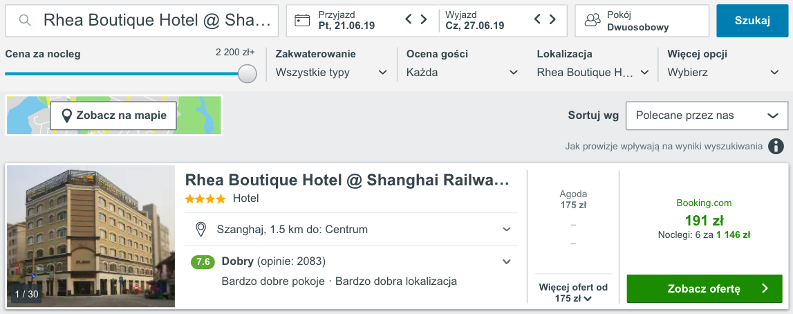 zarezerwuj hotel w szanghaju