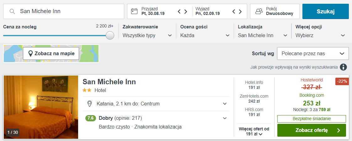nocleg cta