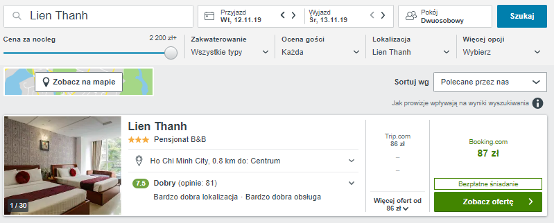 Rezerwacja noclegu