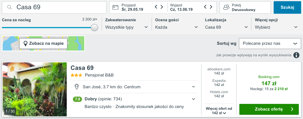 zarezerwuj hotel na kostaryce