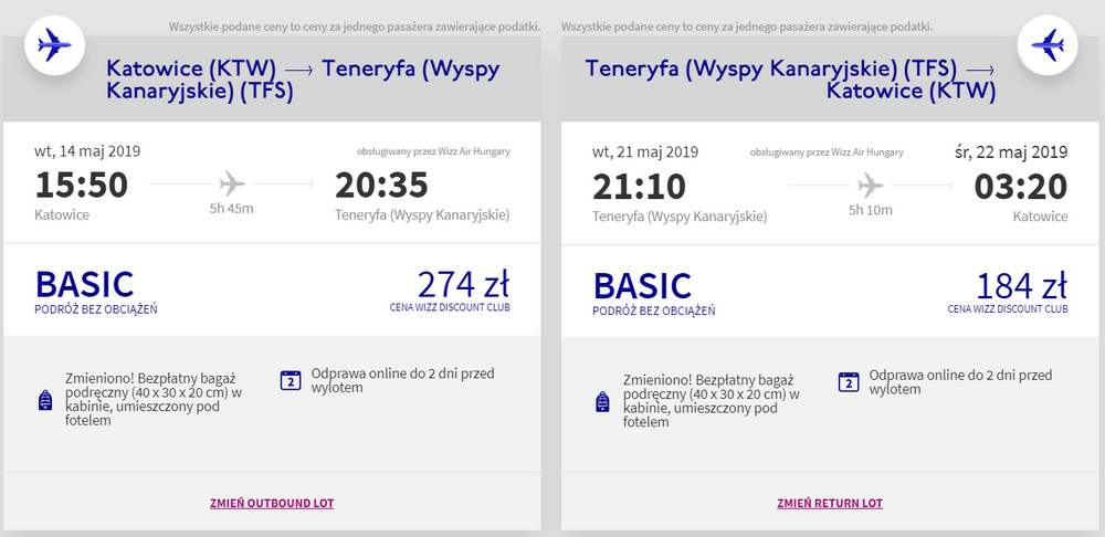 teneryfa loty
