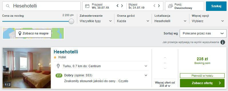 Rezerwacja hotelu