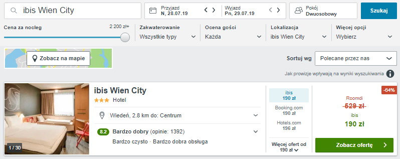 Rezerwacja hotelu