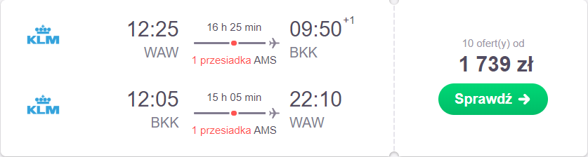 warszawa bangkok loty