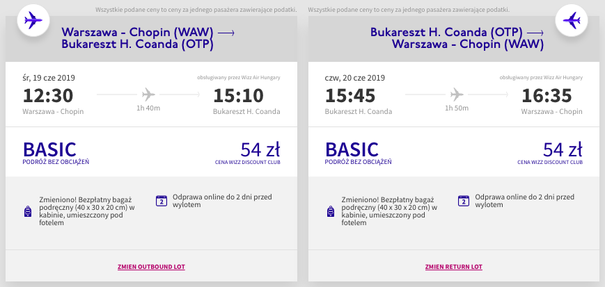 zarezerwuj loty do bukaresztu