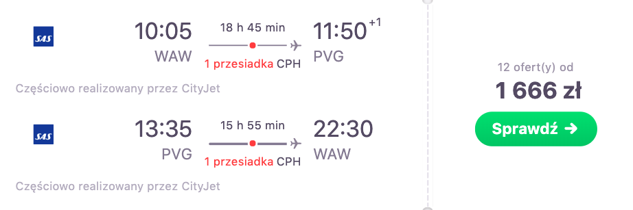 zarezerwuj loty do szanghaju