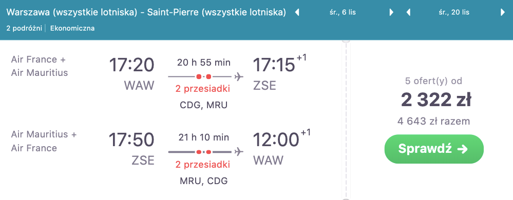 zarezerwuj loty na reunion