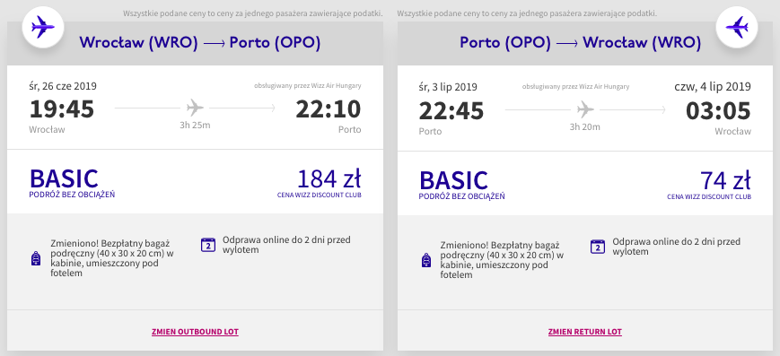zarezerwuj loty do porto