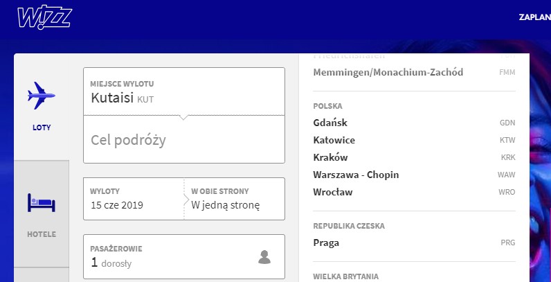 Rozkład Wizz Air