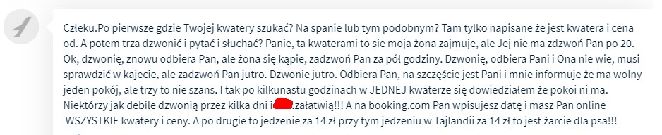 Opinia o noclegach