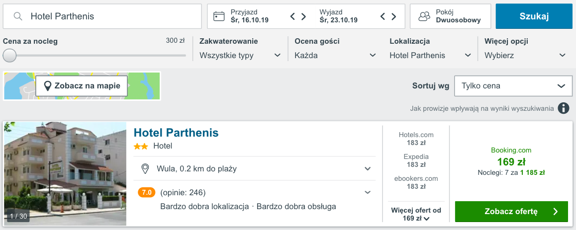 zarezerwuj hotel a grecji