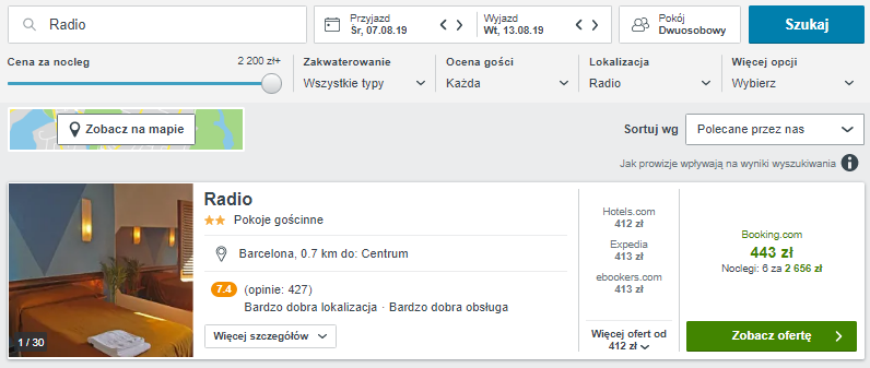Rezerwacja hotelu