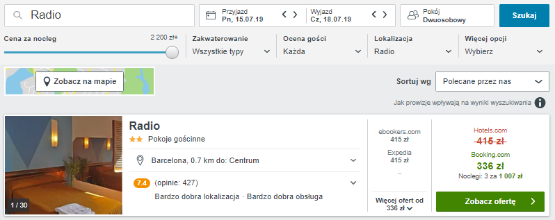 Rezerwacja hotelu