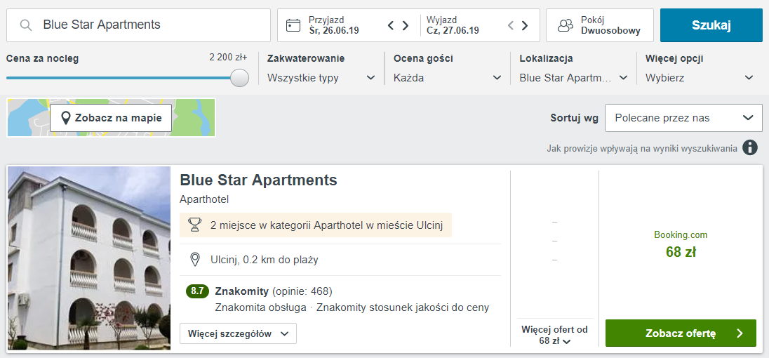 Czarnogóra noclegi