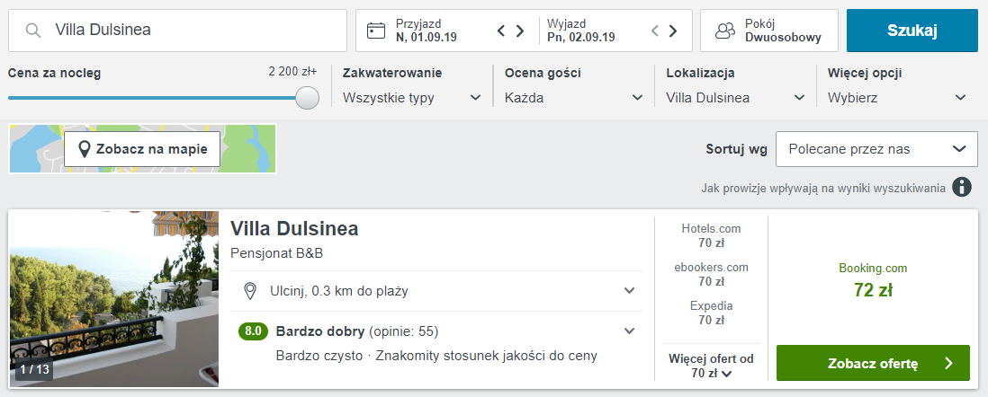 Czarnogóra noclegi