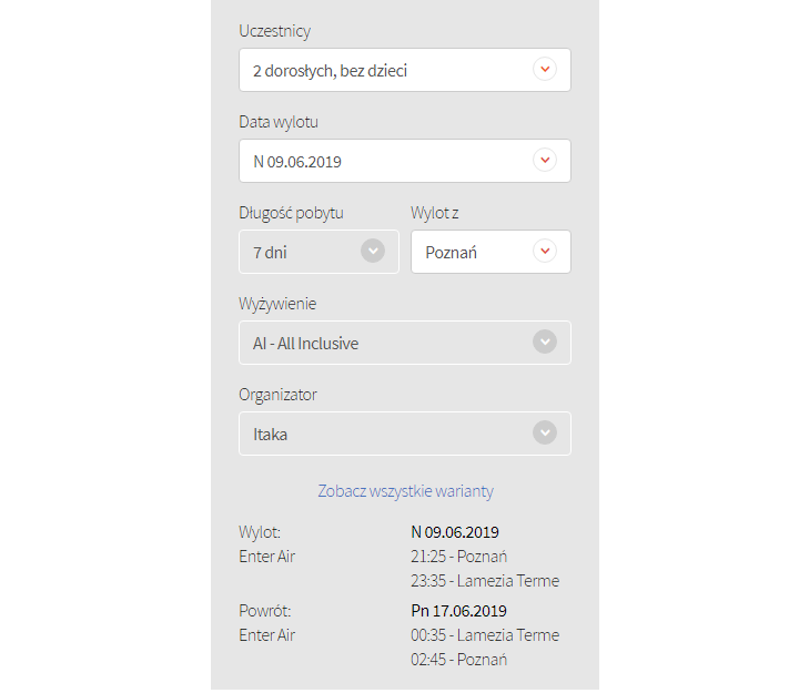 Rezerwacja wczasów
