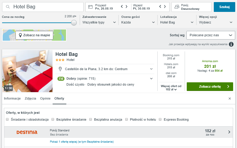 Rezerwacja hotelu