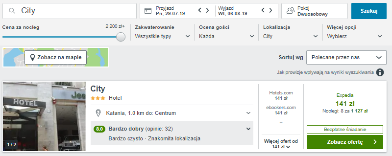 Rezerwacja hotelu