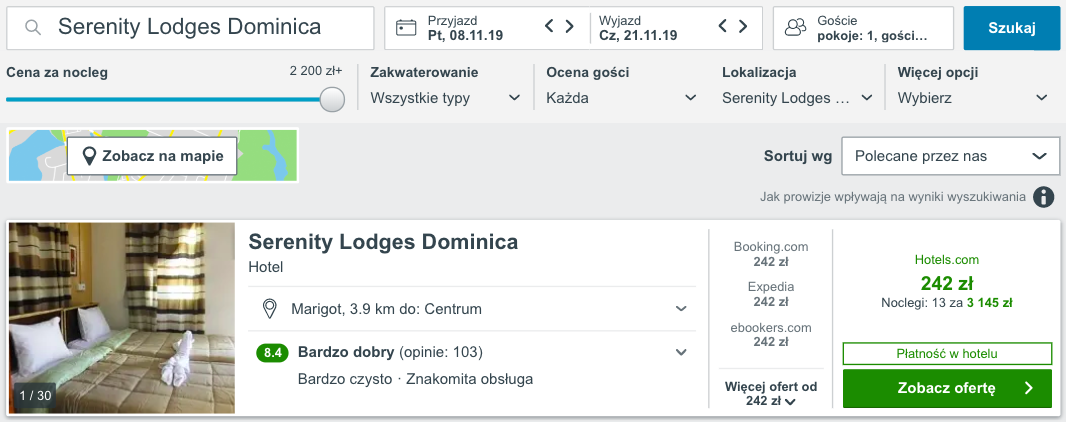 zarezerwuj hotel w dominice