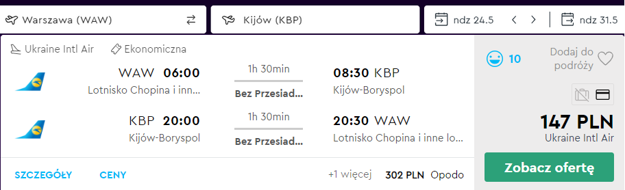 loty do kijowa z warszawy