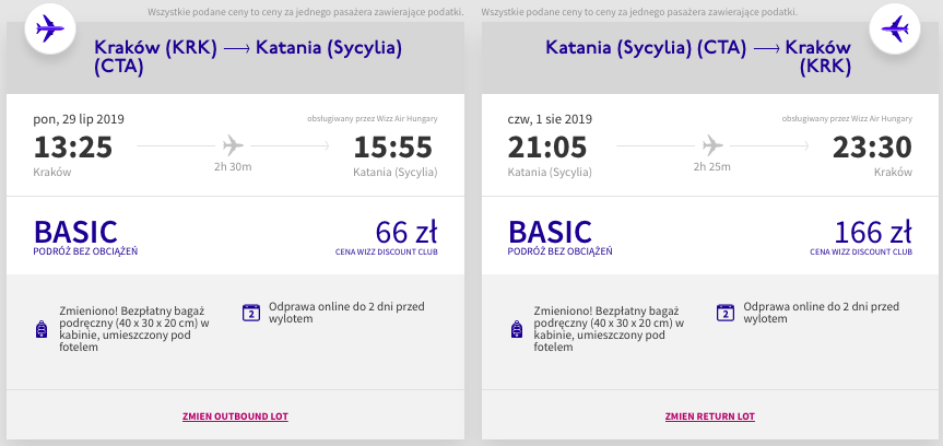 zarezerwuj loty do katanii