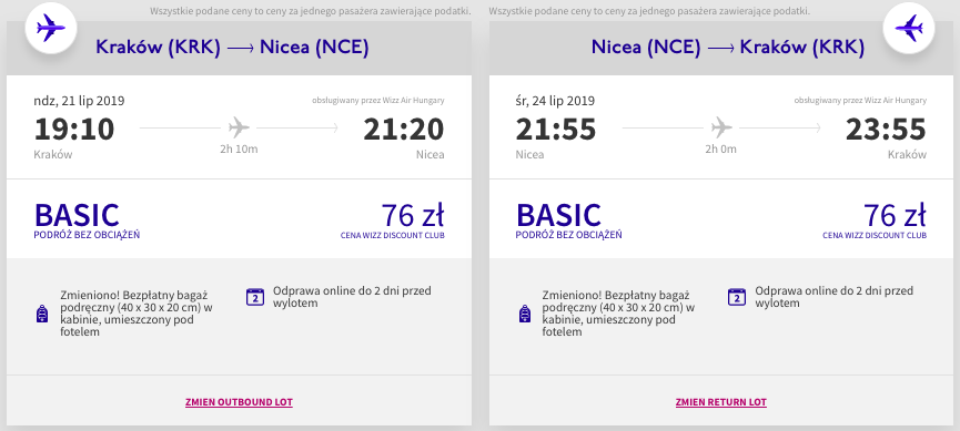 zarezerwuj loty do nicei