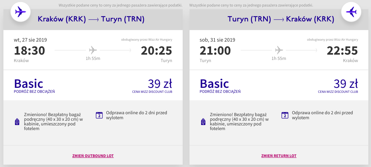 zarezerwuj loty do torynu