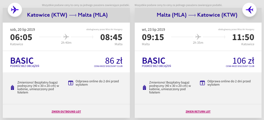 zarezerwuj loty na malte