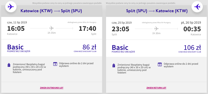 zarezerwuj loty do splitu