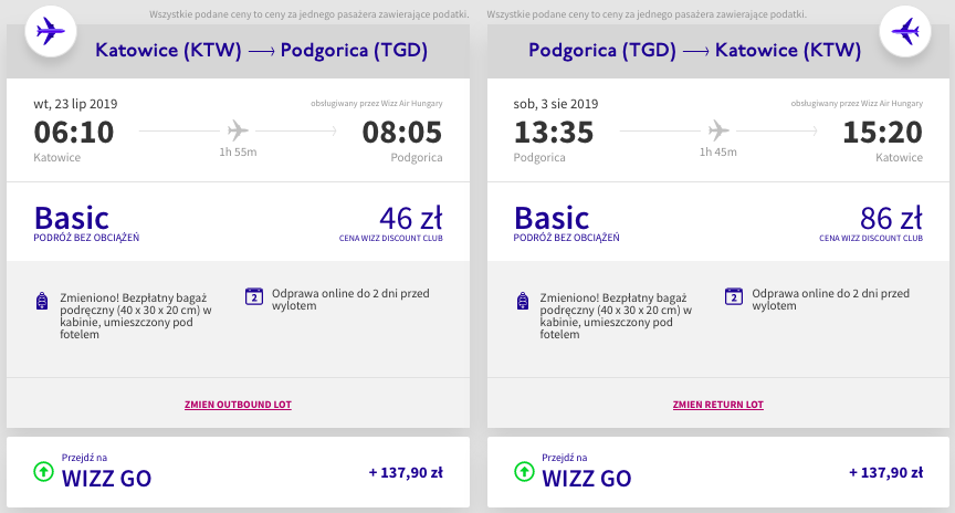 zarezerwuj loty do pogdorucy