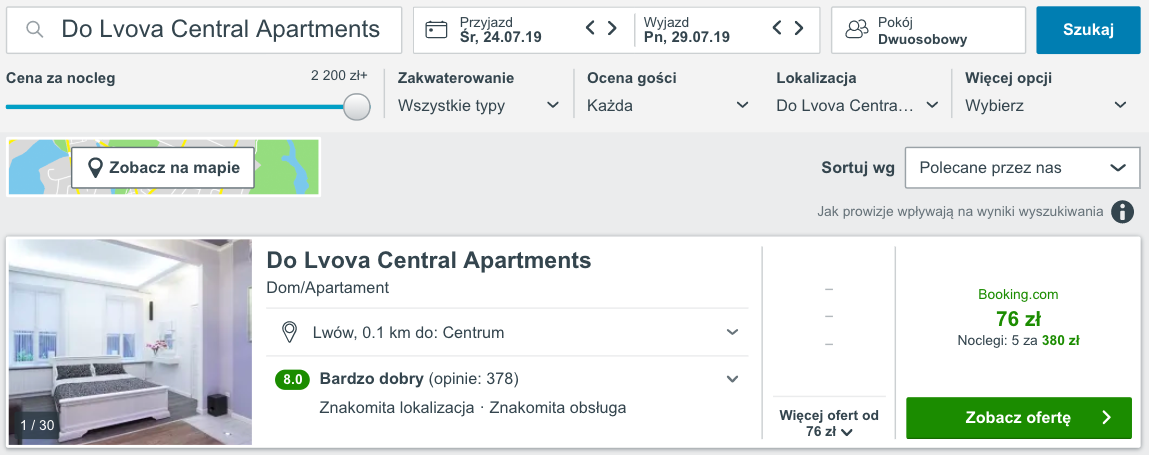 zarezerwuj hotel we lwowie