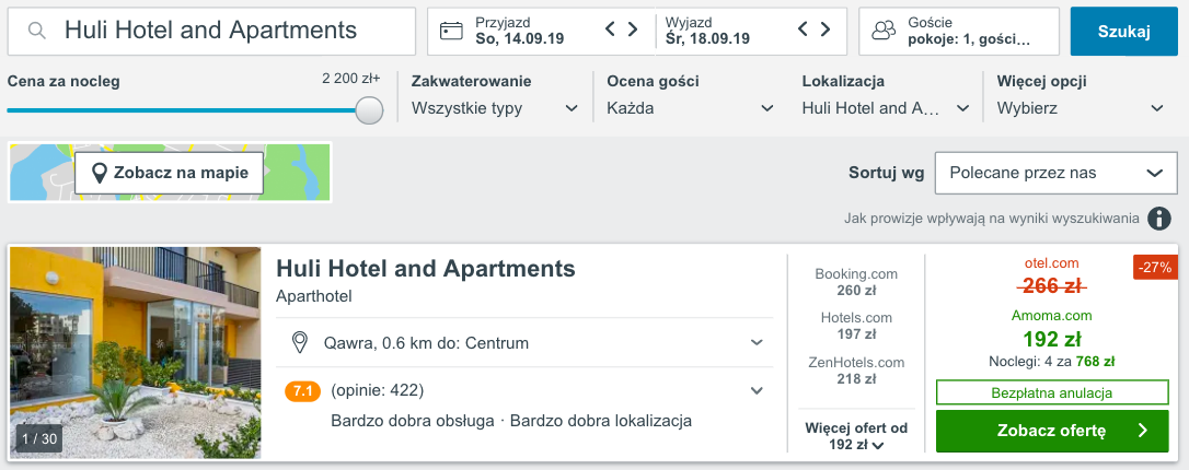 zarezerwuj hotel na malcie