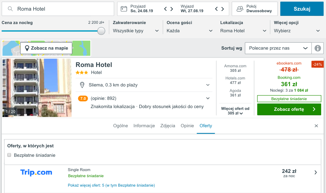 zarezerwuj hotel na malcie