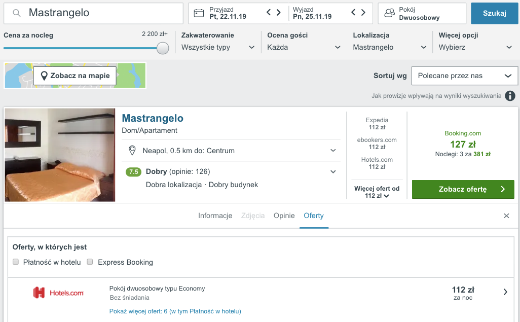 zarezerwuj hotel w neapolu