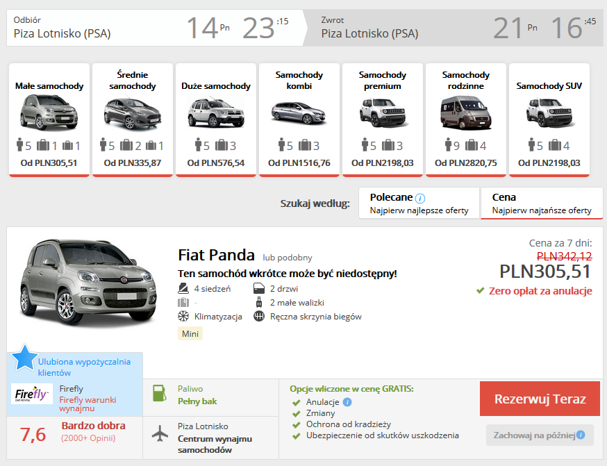 Toskania auto