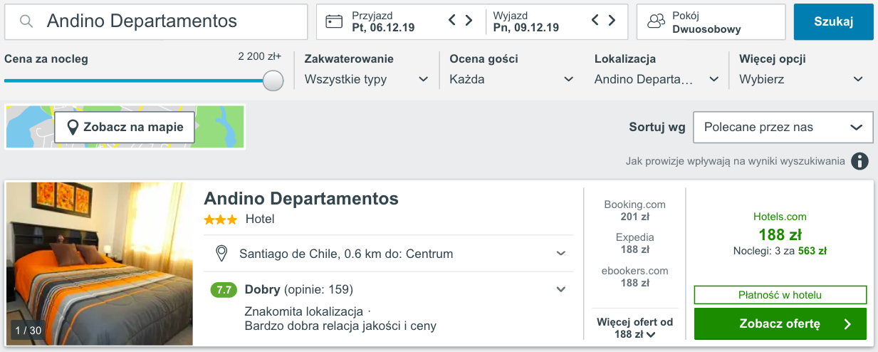 zarezerwuj hotelw chile