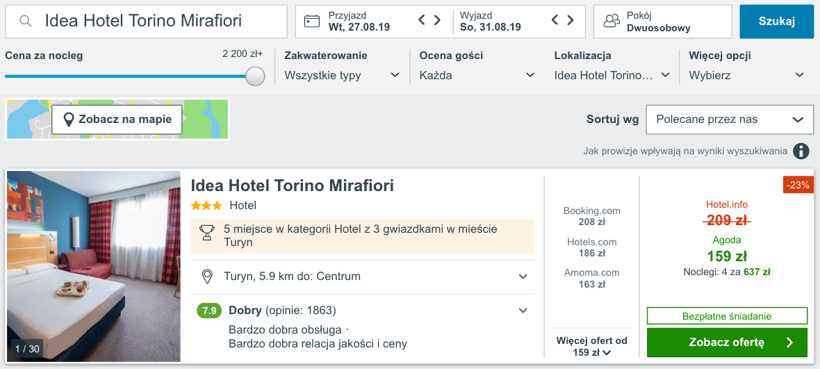 zarezerwuj hotel w turynie