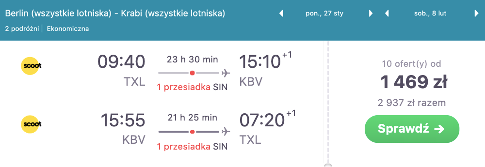 zarezerwuj loty o krabi