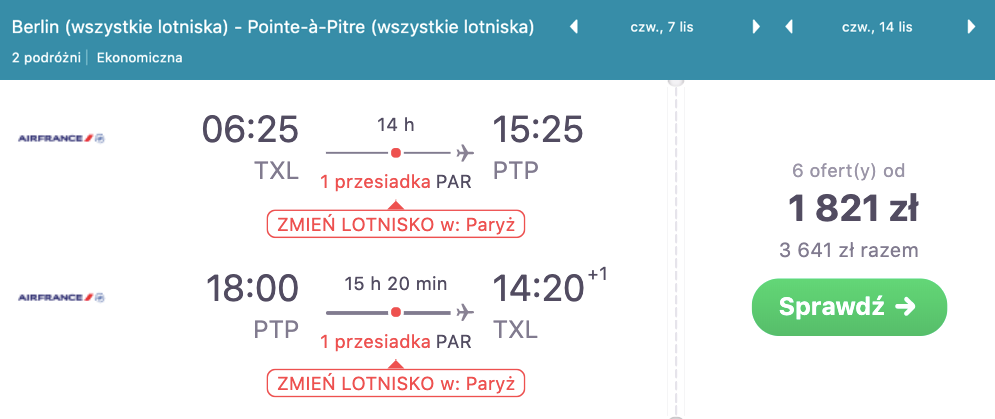 zarezerwuj loty na gwadelupe