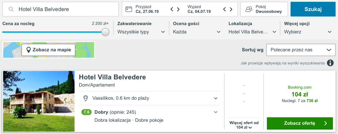 zarezerwuj hotel na zakintos