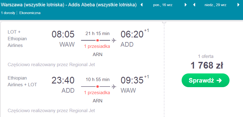 rezerwacja lotów