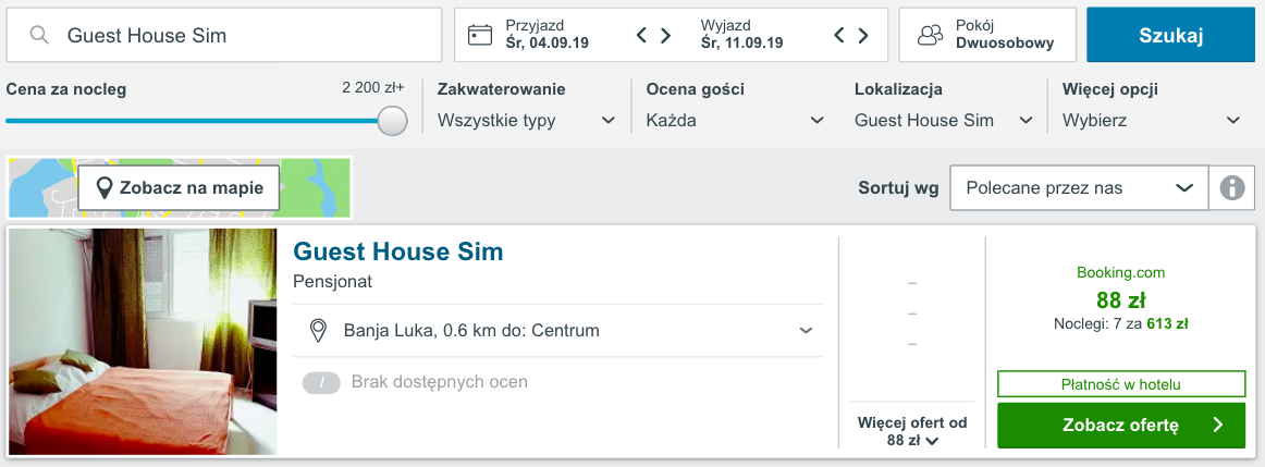 zarezerwuj hotelw bosni