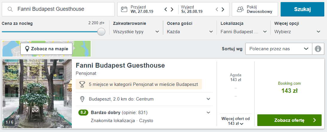 Budapeszt noclegi