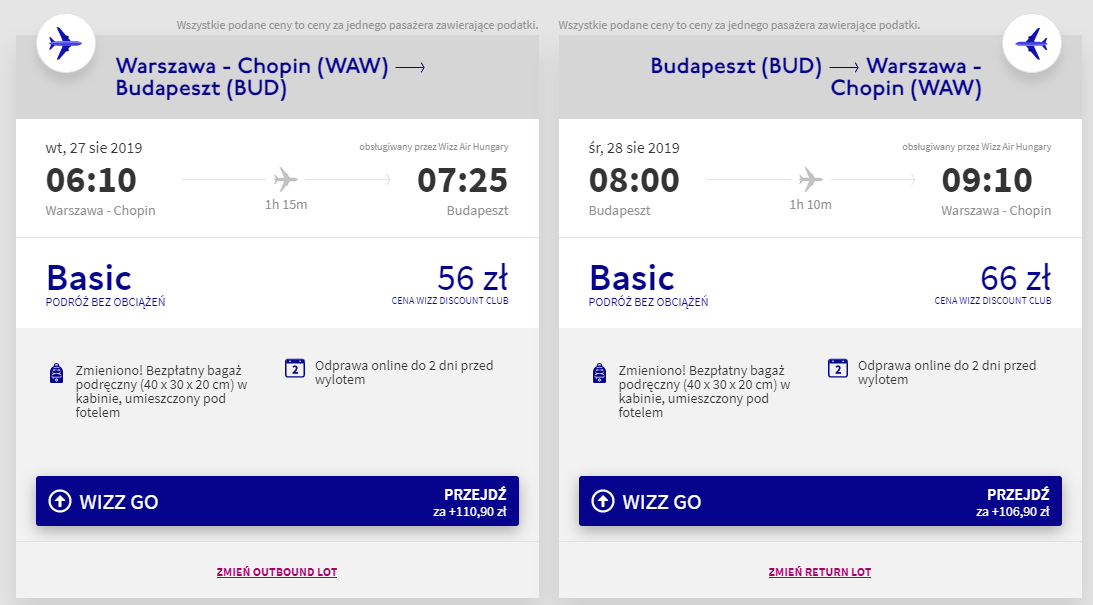 Budapeszt loty