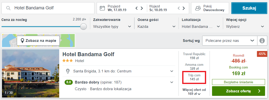 Rezerwacja noclegów