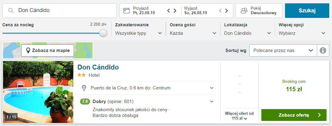 Rezerwacja noclegów