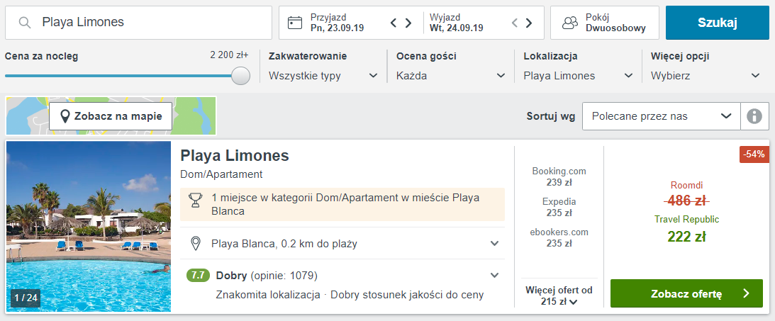 Rezerwacja noclegów