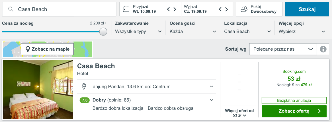 zarezerwuj hotel na belitung