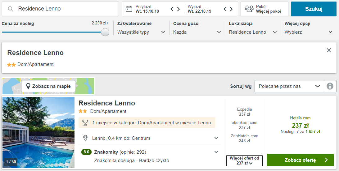 Rezerwacja noclegów